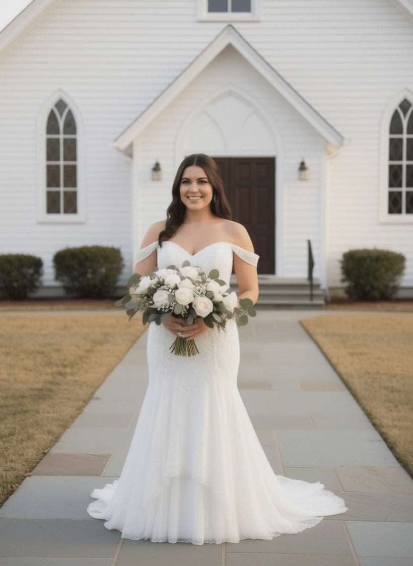 LACE FIT AND FLARE WITH STRAPS